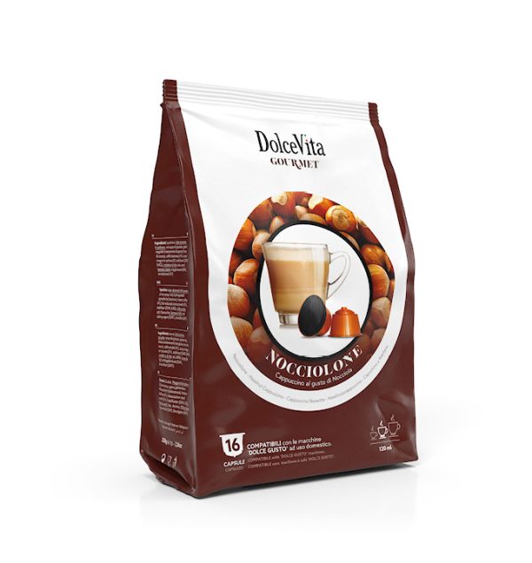 Cápsulas Avellana Cappuccino Compatible Dolce Gusto® (16 Cápsulas)
