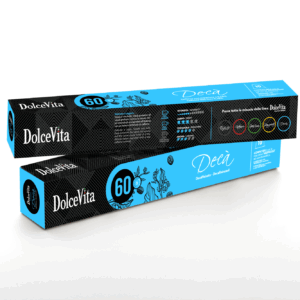 Caja de cápsulas de café descafeinado
