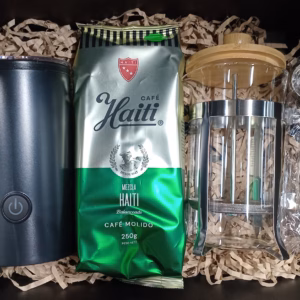 Cafetera Francesa + Café + Espumador de Leche + Cuchara